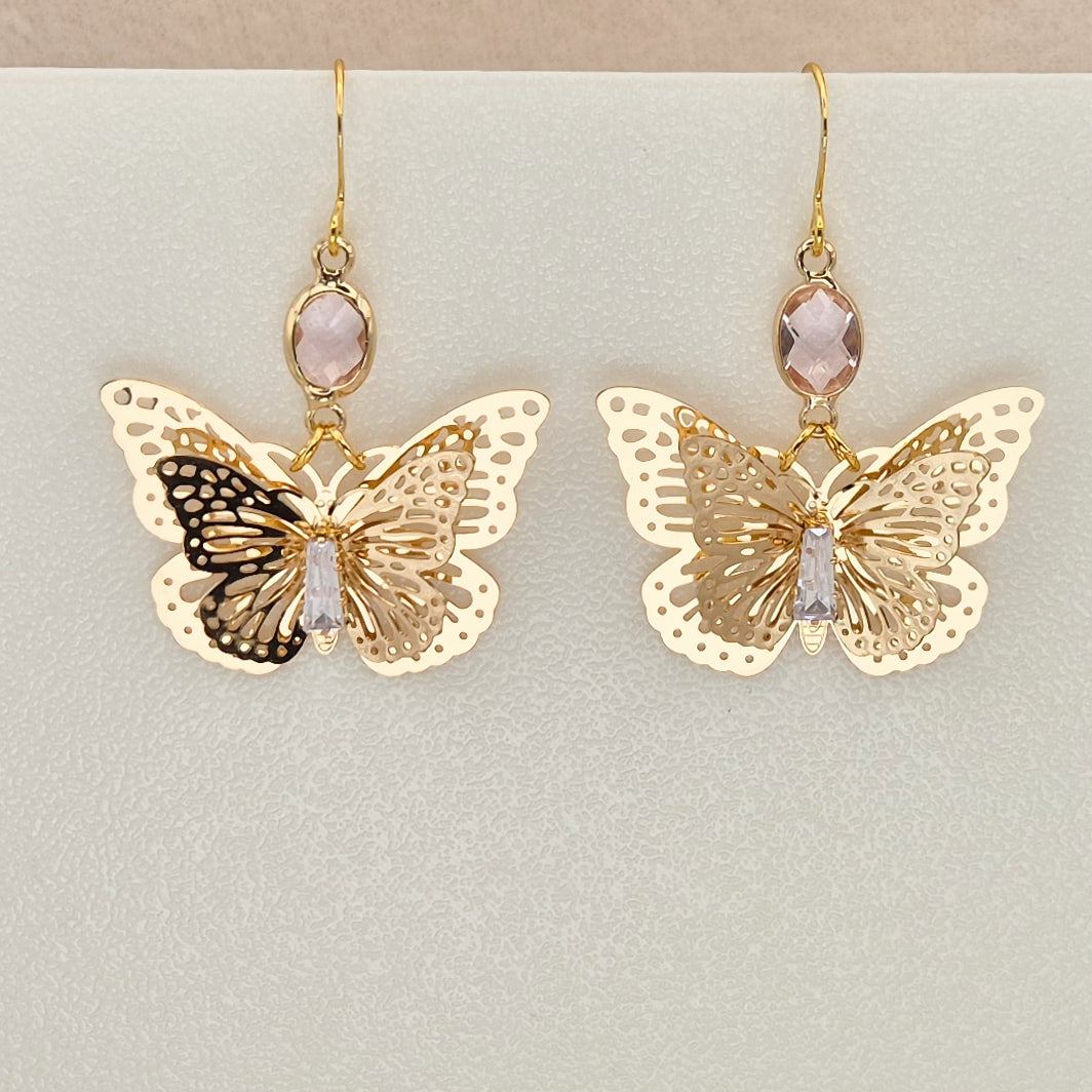 Schmetterling mit Stein in Gold verschiedene Farben