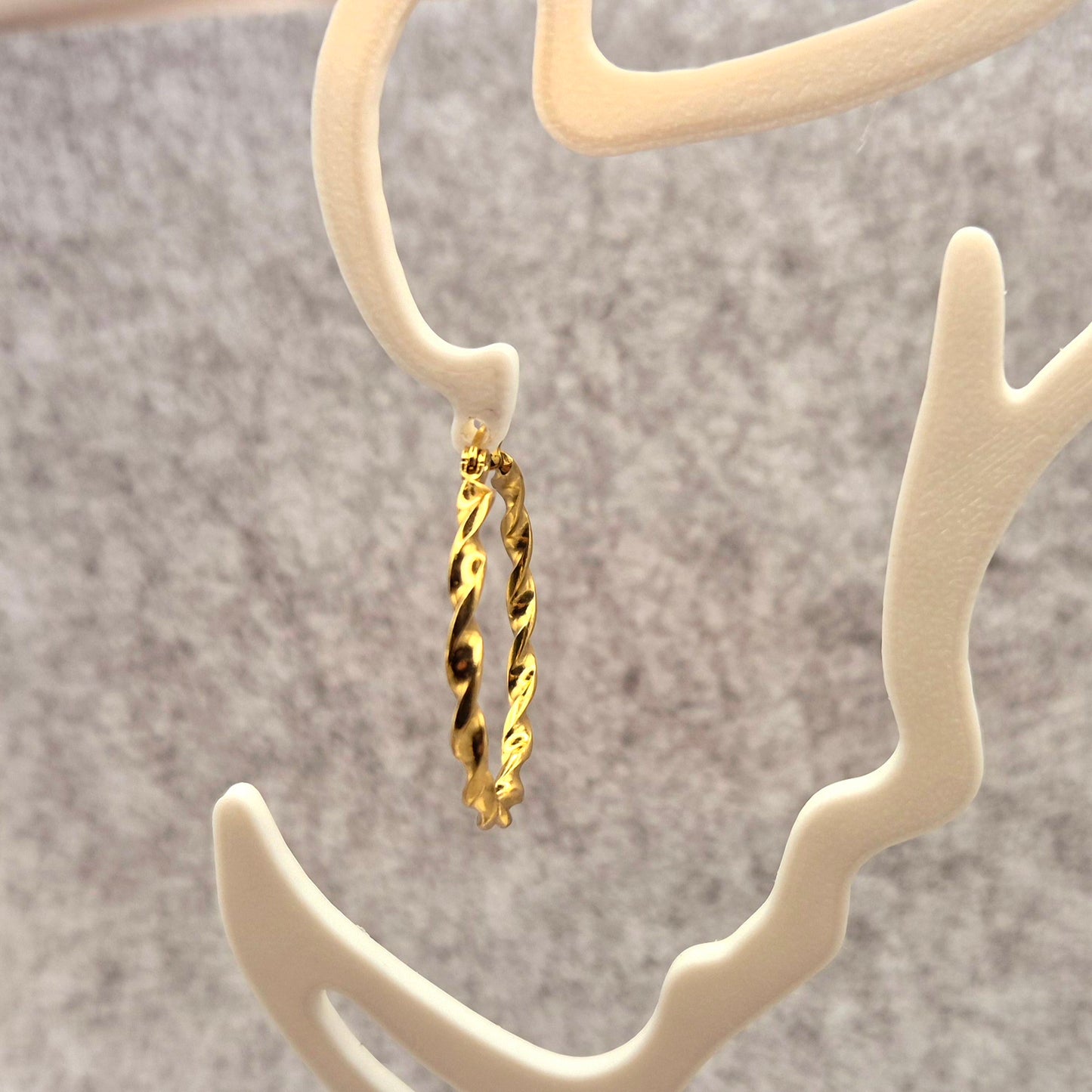 Ohrring Creolen Twisted in Gold