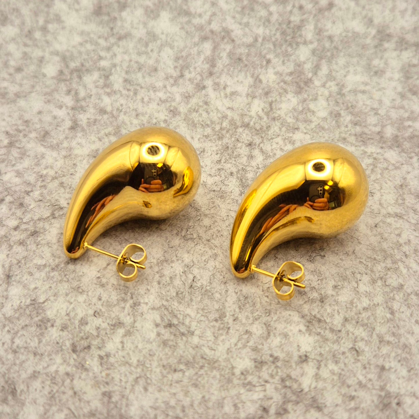 Ohrring Tropfen Gold