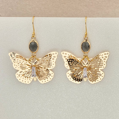 Schmetterling mit Stein in Gold verschiedene Farben