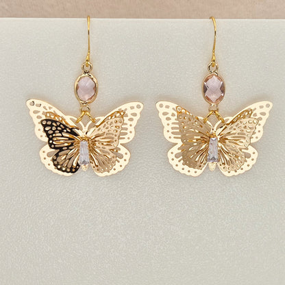 Schmetterling mit Stein in Gold verschiedene Farben