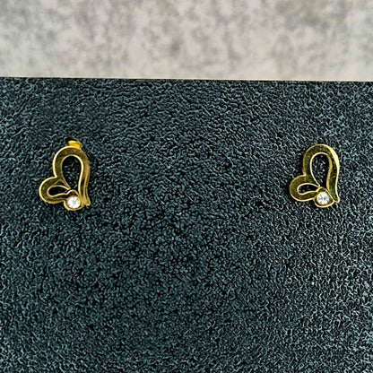 Herz Ohrring und Kette. Im Set