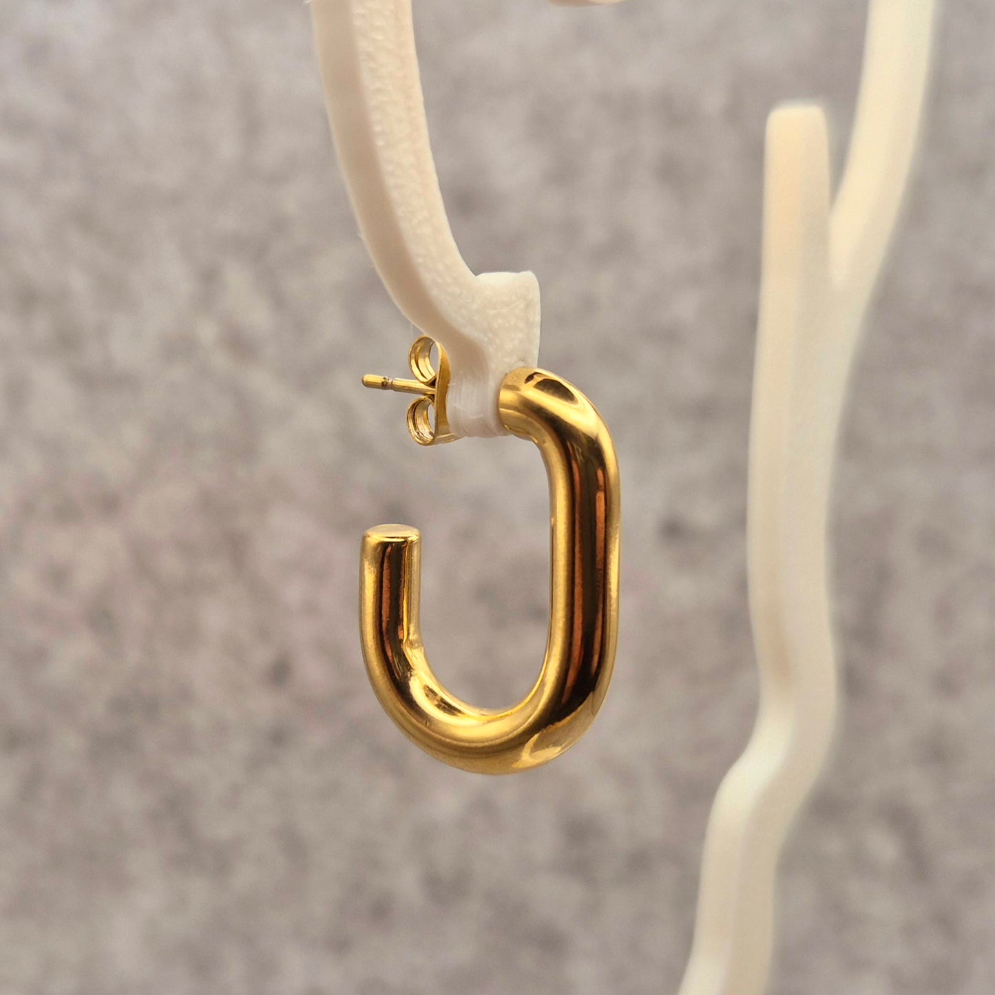 Ohrring C Ellipse Gold