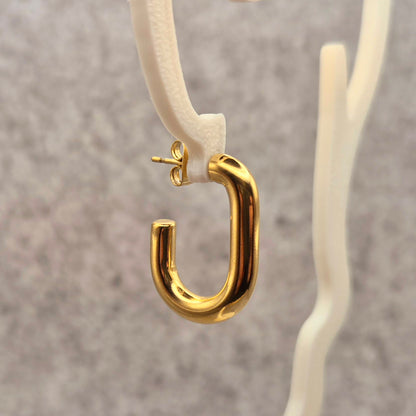 Ohrring C Ellipse Gold