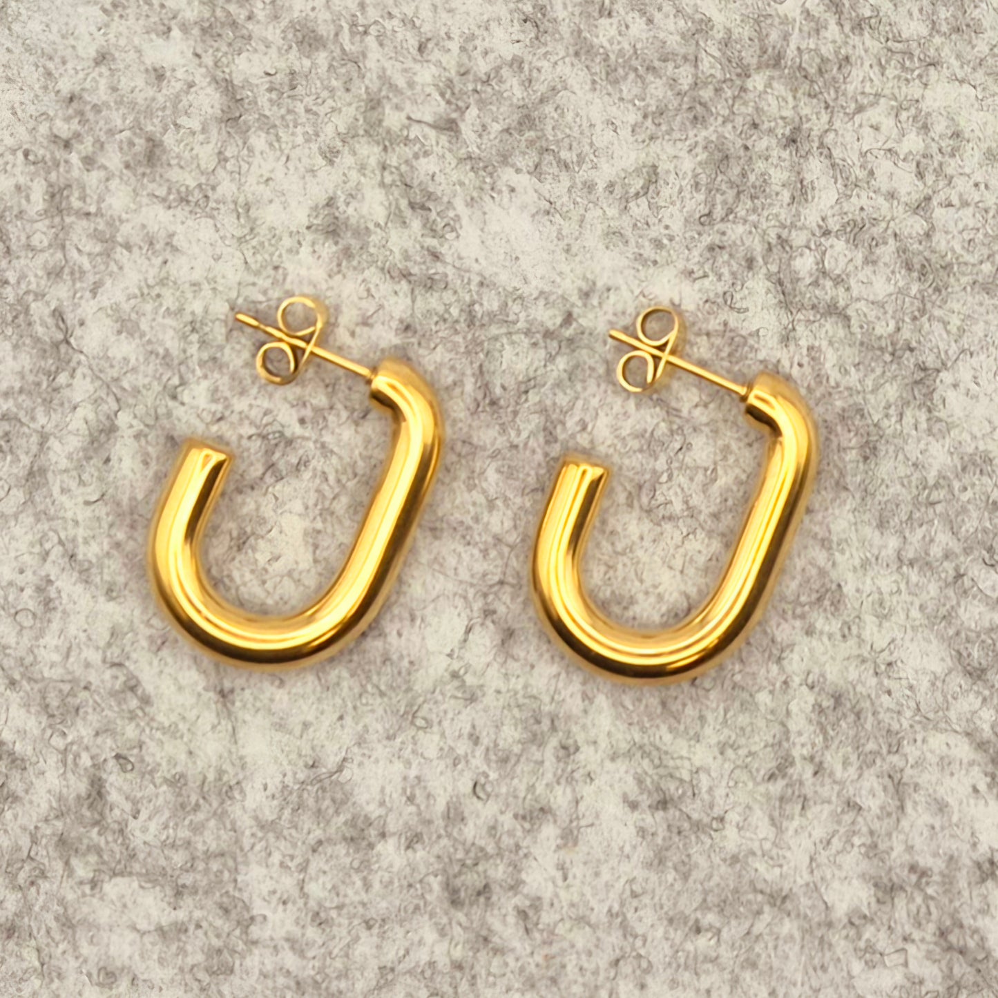 Ohrring C Ellipse Gold