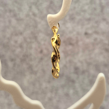 Ohrring Creolen Twisted in Gold