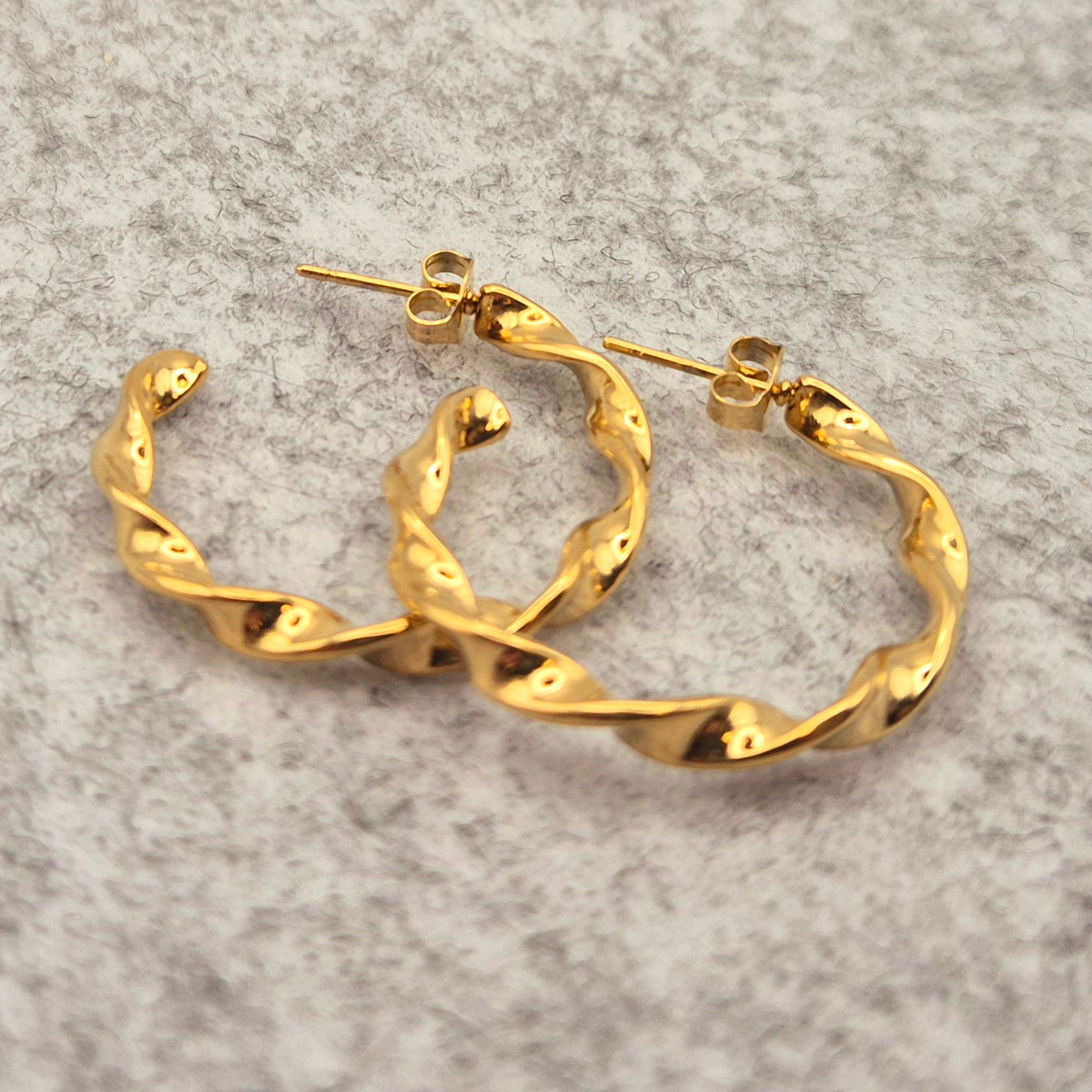 Ohrring Creolen Twisted in Gold