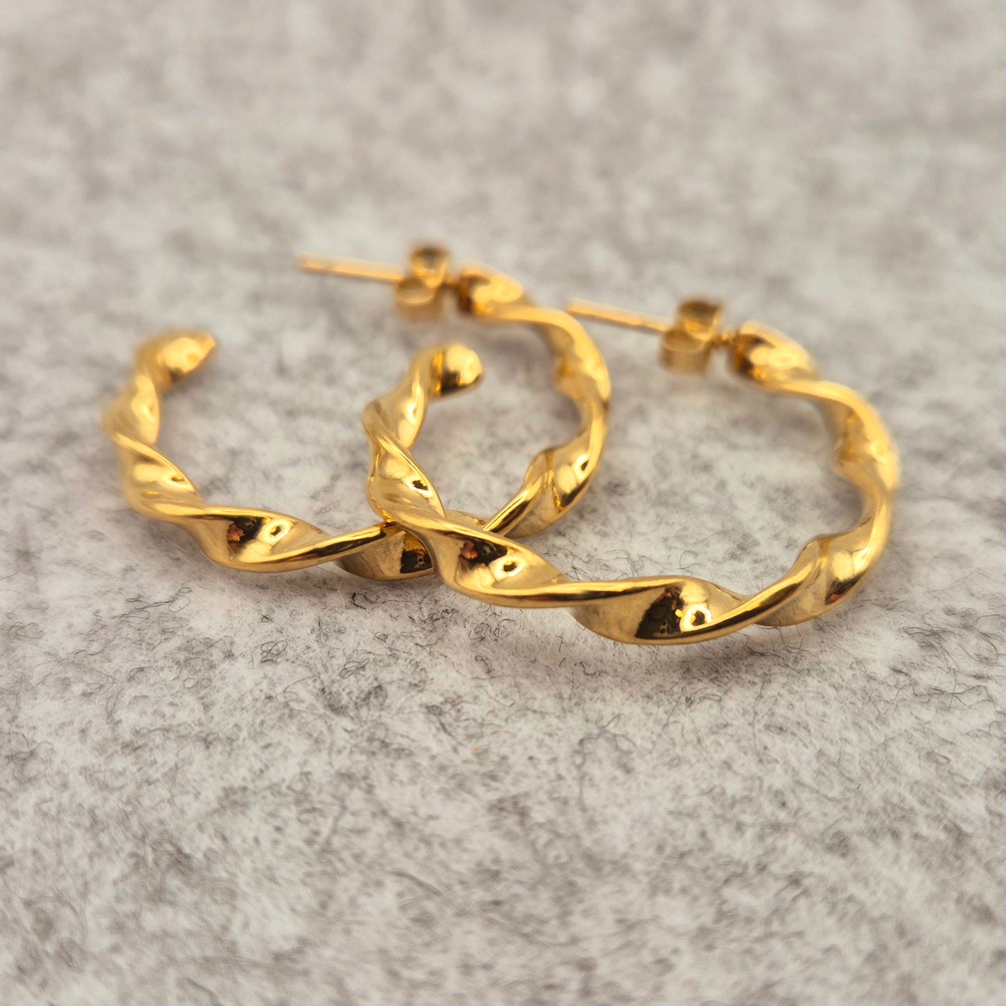 Ohrring Creolen Twisted in Gold