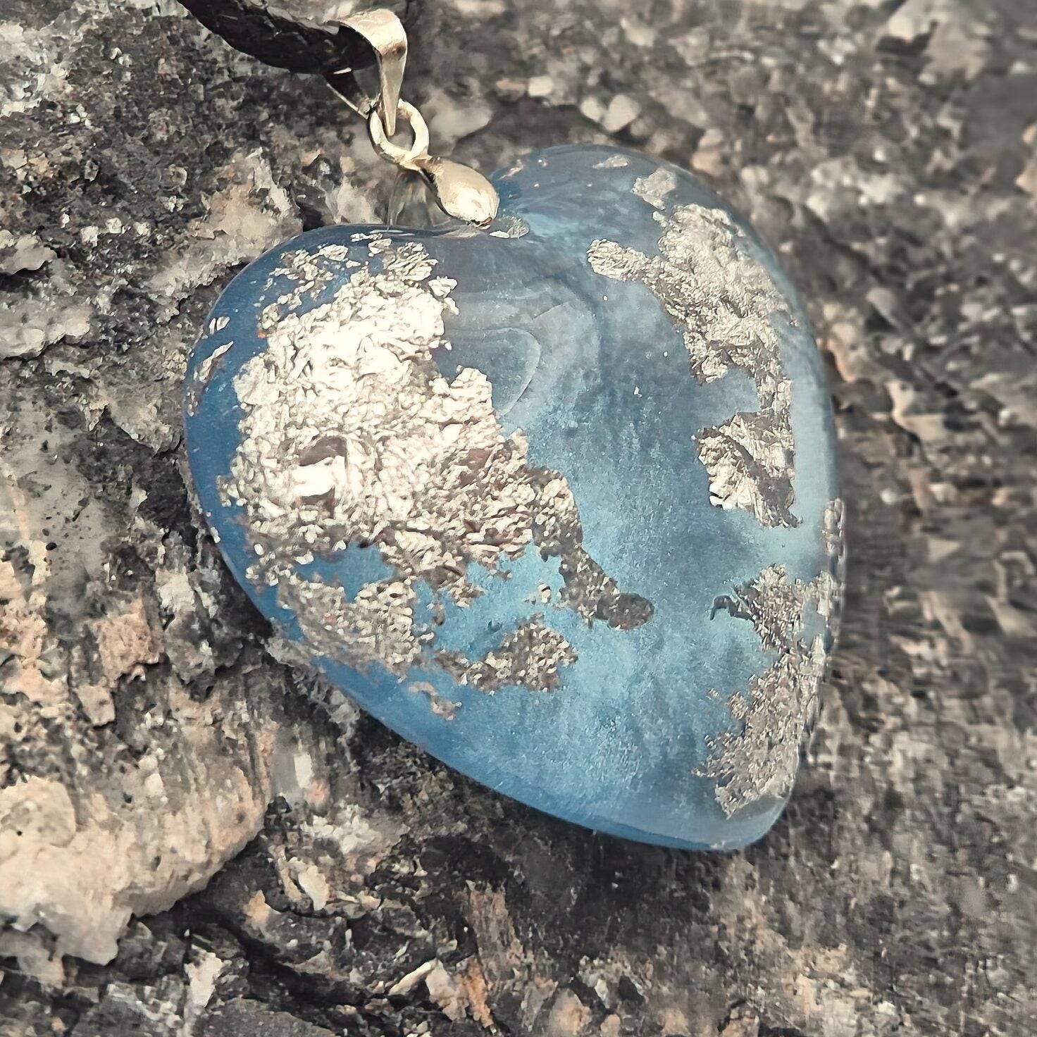 Halskette mit Herz Blau