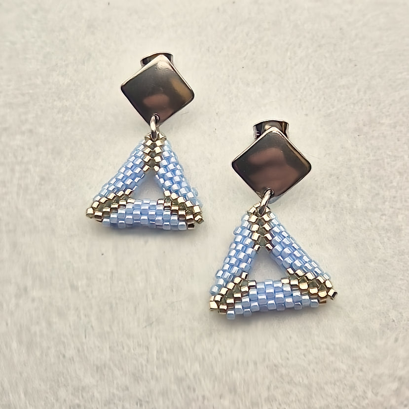 Ohrringe Triangle aus Miyukiperlen