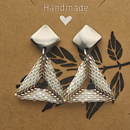 Ohrringe Triangle aus Miyukiperlen
