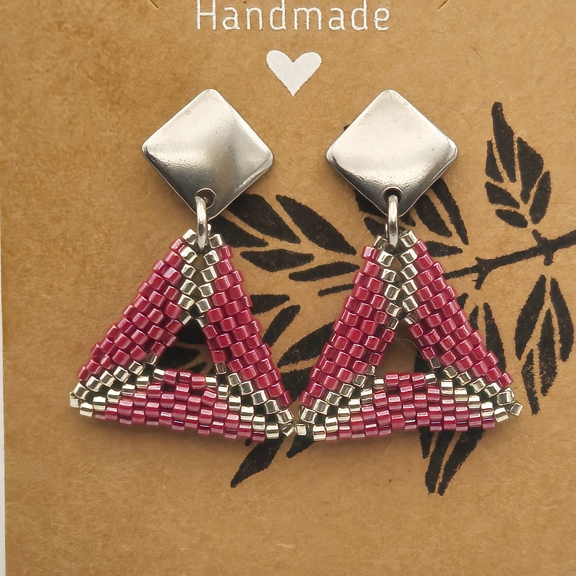 Ohrringe Triangle aus Miyukiperlen