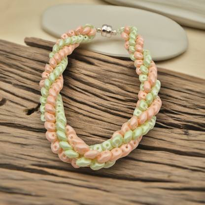 Armband Twist Rosa/Grün
