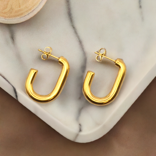 Ohrring C Ellipse Gold